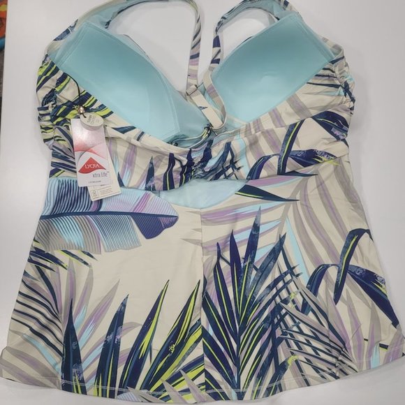 CALIA Wrap Front Tankini Top Plus Size - Picture 6 of 9